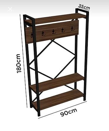 Çox az istifadə olunub. Sənaye üslubunda giriş dolabı/askılıq və rəf