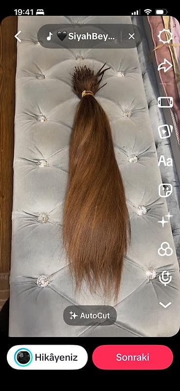 Şəxsi əşyalar: Təbii insan saçı – açıq qəhvəyi ton. - Forma: quyruq şəklində — 2