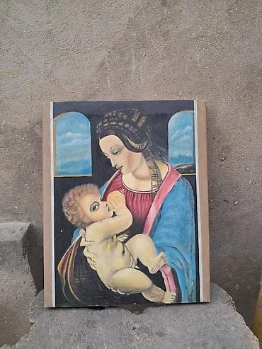 Rəsm tablo – “Müqəddəs Ana və Körpə” mövzulu yağlı boya - Texnika lalafo.az -da Rəsm tablo – “Müqəddəs Ana və Körpə” mövzulu yağlı boya - Texnika