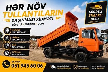 Xidmət: Hər növ tullantıların daşınması Təsvir: - Məişət