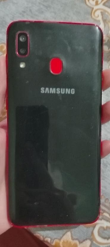 honor 9 pad: Samsung Galaxy A20, 32 GB, rəng - Qara, Barmaq izi — 1