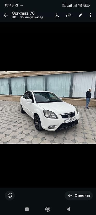 eleyus venera a: Kia Rio sedan – ağ rəng Texniki xüsusiyyətlər və avadanlıq: - Benzin — 8