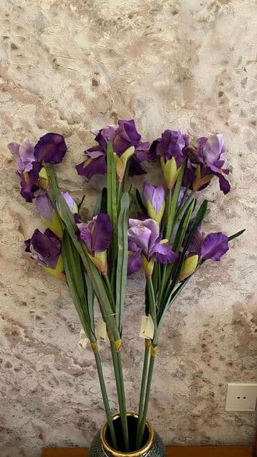 цветы искусственные: Цветы ирисы искусственные,количество-5 штук.Яркие,красивыелепестки — 7