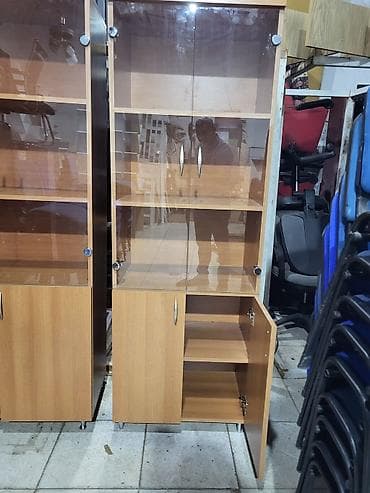 2el dolablar: Şüşəli vitrin şkaflar – 2 ədəd (eyni model) - Material: ağac — 5