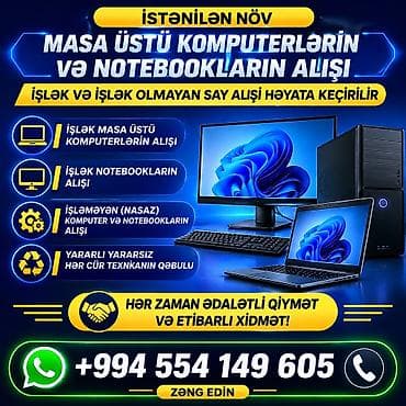 Notebook ve PC alisi say islek islek olmayan Masa ustu komputerler lalafo.az -da Notebook ve PC alisi say islek islek olmayan Masa ustu komputerler
