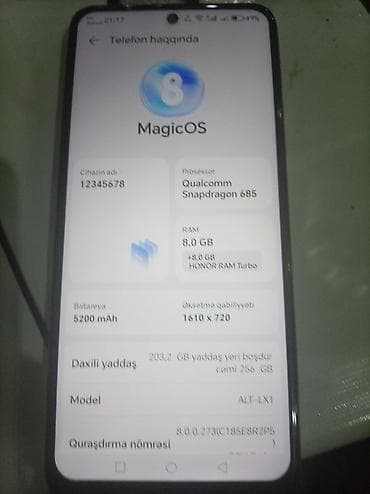 10 pro max: Honor X6c, 256 GB, rəng - Yaşıl — 2