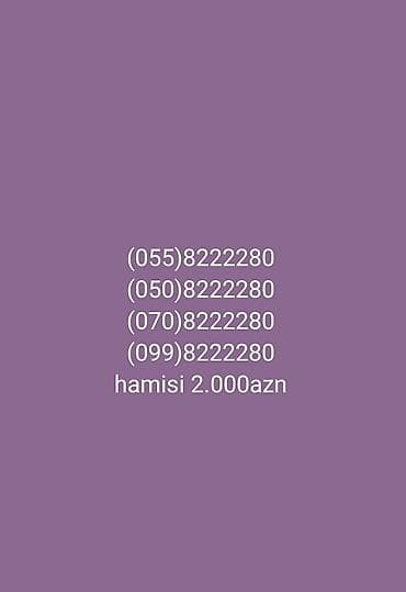 salafan: Nömrə: ( 050 ) ( 8222280 ), Yeni — 1