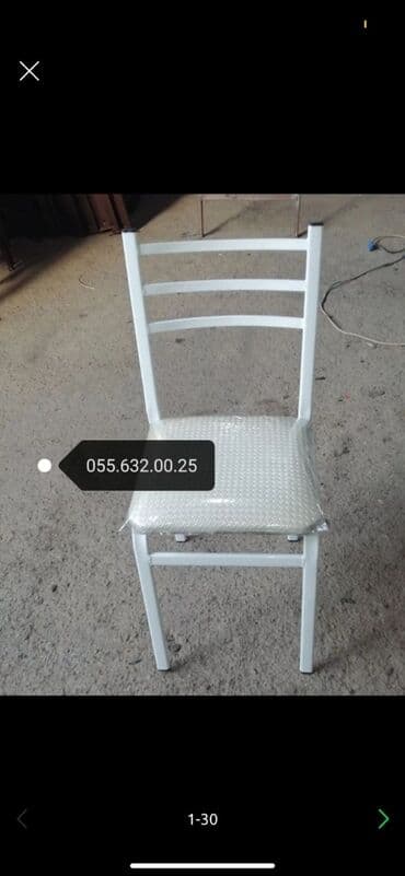 mətbəx oturacaqları: Mətbəx üçün, Yeni, Qatlanmayan, rəng - Ağ Stul — 18