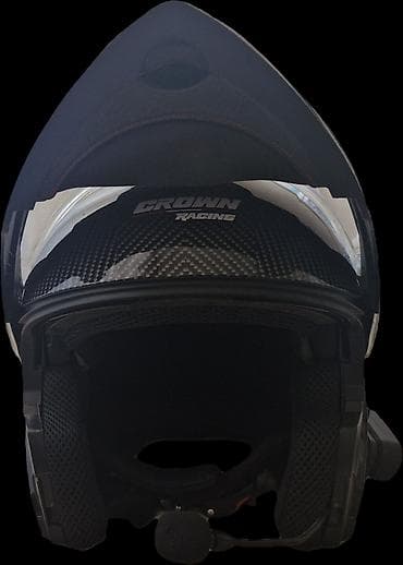 Crown Racing karbon dizaynlı motosiklet kaskı - Tip: Tam üzlü