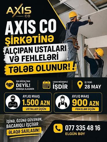 алчипан потолок: Salam Işe Düzeltme Deyil. !!!! Gündelik Alçipan Ustalari Teleb Olunur — 1