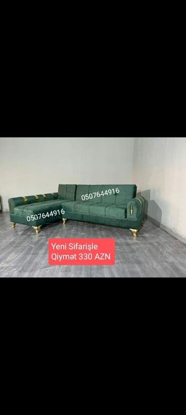 купить недорогой диван: Künc divan, Qonaq otağı üçün, Parça, Bazalı, Açılan, Kitab — 2