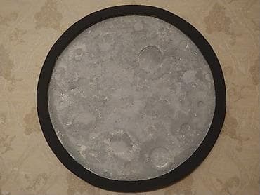 saxsi gul qablari: Ay formasında divar/asma LED işıq paneli - Dizayn: Ayın kraterlərini — 2