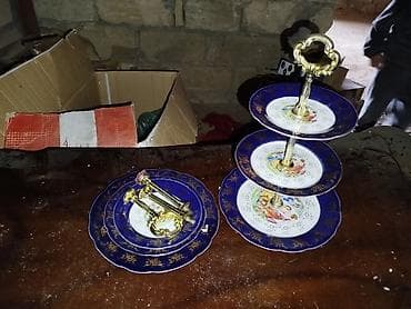 yataq dəsti pastel: Çay dəsti, rəng - Ağ, Kobalt, Madonna, 6 nəfərlik — 3