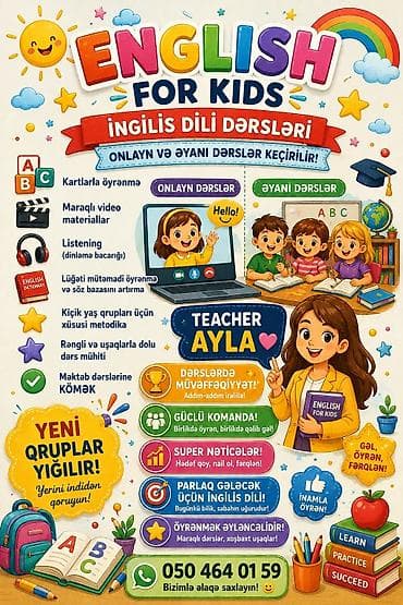 kafel metlax usta isi: Xarici dil kursu, İngilis dili, Uşaqlar üçün — 4