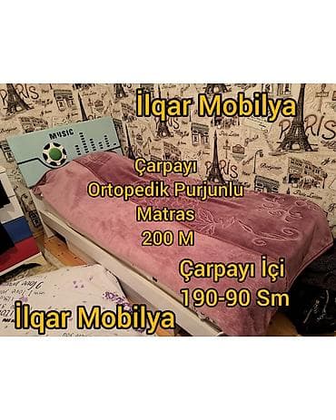 Oğlan və qız üçün, İşlənmiş, Çarpayı, Bazasız, Matras ilə, Siyirməsiz