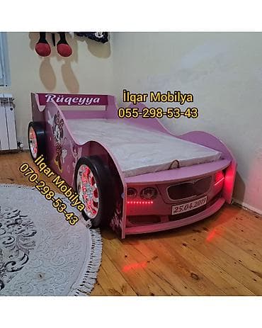 Детская мебель: Новый, На заказ, Кровать-машина, Без матраса, Без выдвижных ящиков — 1