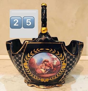 hamam seti: Dekorativ şüşə və keramik məmulatlar dəsti 1) Mavi şüşə set - 1 ədəd — 4