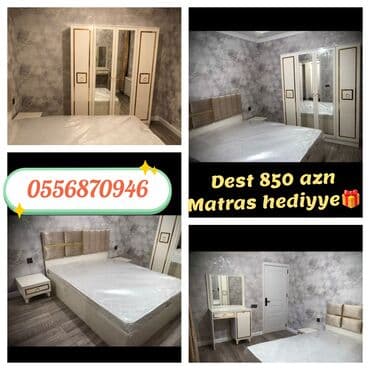 taxt yatag: İkinəfərlik çarpayı, Termo, Dolab, 2 tumba, Azərbaycan, Yeni — 1