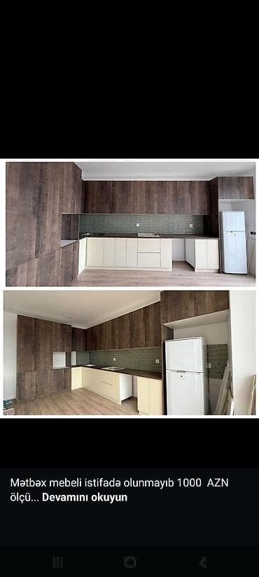 divarda kitab refleri: Mətbəx mebeli istifadə olunmayıb 1000 AZN ölçü 4.90bir tərəfi,2.20 — 1