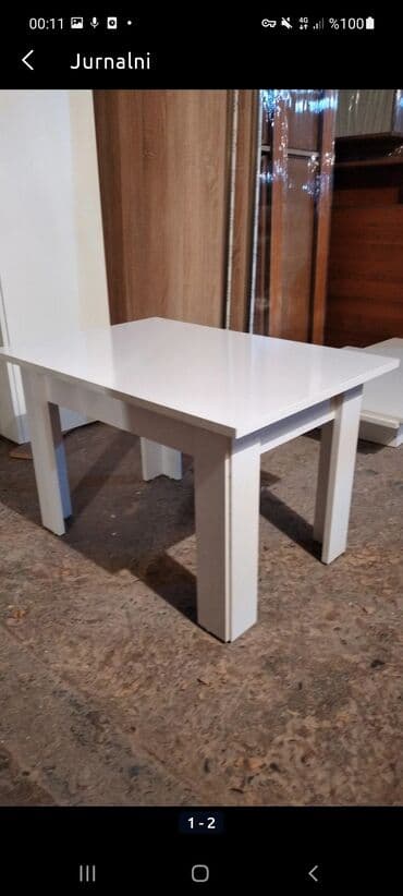 Masa və oturacaq dəstləri: Qonaq otağı üçün, Yeni, Açılan, Dördbucaq masa, 1 stul — 10