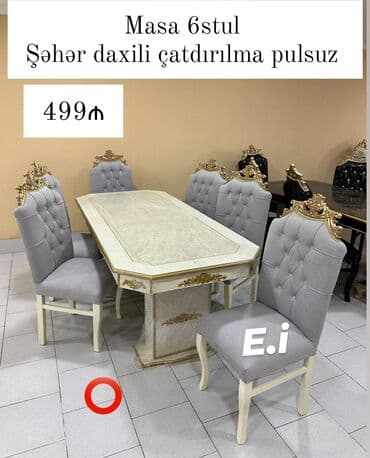balaca stul: Qonaq otağı üçün, Yeni, 6 stul — 1