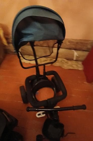 3 tekerli velosiped satılır: Uşaq üçün üçtəkərli velosiped-araba (parental handle ilə) - Rəng: göy — 1