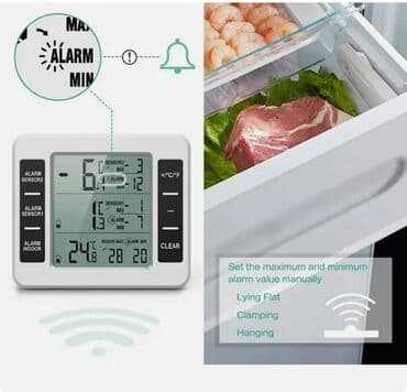 soyuducu dondurma: Termometr. Rəqəmsal soyuducu - dondurucu, otaq və çöl termometri + 2 — 2