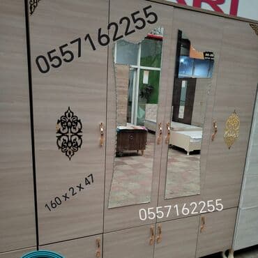 винная полка: Yeni, Açılan, 4 qapılı Düz dolab, Dolab-asılqan, Türkiyə — 2