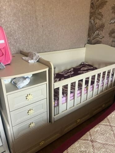 детские кроватки с комодом: Для девочки и мальчика, Колыбель, Комод — 2