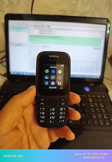 smart kamera wifi: Nokia 105 4G, rəng - Qara, Düyməli — 2
