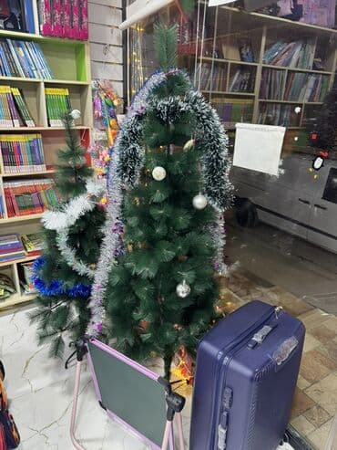 Digər ev dekoru: Süni Yeni il ağacı – dekorativ bəzəklərlə - Material: sıx və yumşaq — 1