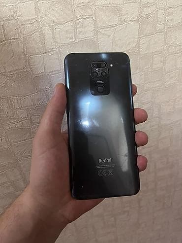 Redmi Note 9, 64 ГБ, цвет - Черный, Отпечаток пальца