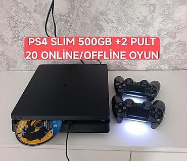 ps4 oyun yukleme: İdeal vəziyətdə PS4 slim 500gb az işlənib, zavod plombu üzərində, 2 — 1
