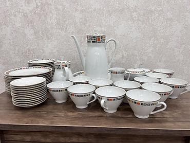 çaynı servis: Çay dəsti, rəng - Ağ, Farfor, 12 nəfərlik, Almaniya — 6