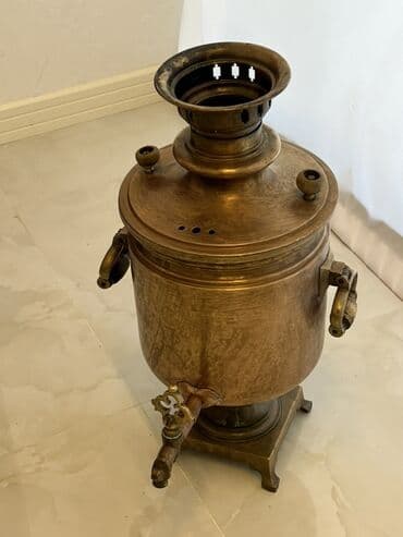 işlənmiş samovarlar: İşlənmiş Od Samovar, 10 l, Pulsuz çatdırılma — 4