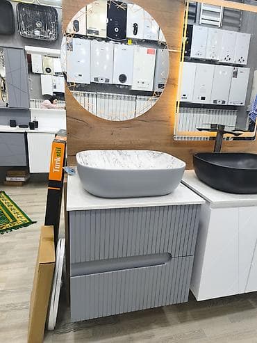 qaqa profil sekilleri: Müasir vanna otağı üçün konsol-lavabo dəsti - Üstə quraşdırılan — 1