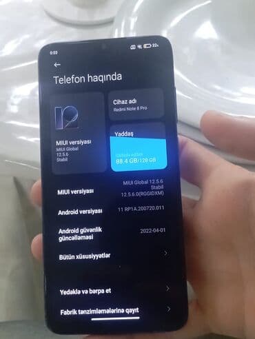 сенсорный экран на телефон fly 506: Redmi 8A Pro, 128 GB, rəng - Göy, Sensor — 5