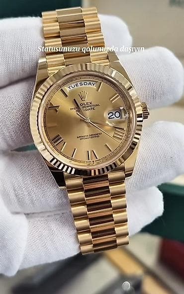 rolex daydate: Lüks qızılı qol saatı – klassik dizayn və yüksək dəqiqlik - Korpus — 1