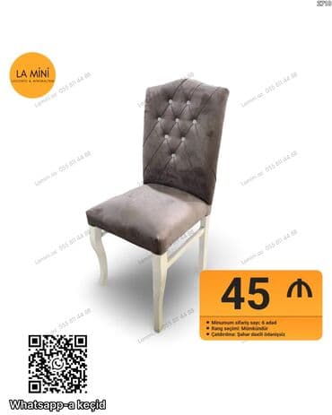 Masalar: Mətbəx üçün, Qatlanmayan, Stul — 1