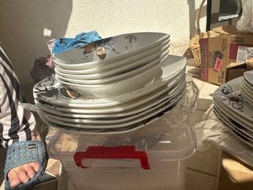 fincan üzərində çap: Çay dəsti, rəng - Ağ, Farfor, 6 nəfərlik — 2