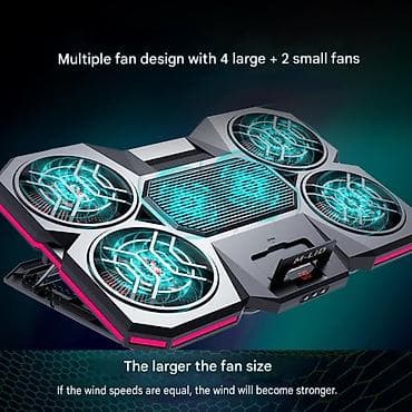 notebook ram: M-LID H5 RGB Laptop Soyuducu Stend | 6 Fan | 3 Sürət | 2000 RPM M-LID — 4