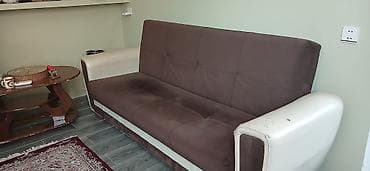 3 nəfərlik divan - Dizayn: İki rəngli model – qəhvəyi oturacaq və bel — 3