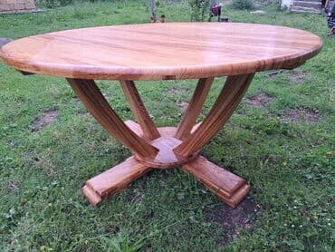 Masalar: Qonaq masası, Açılmayan, Taxta, Yumru masa — 4