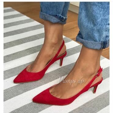 4xl nece razmerdi: Tuflilər, Ölçü: 39, rəng - Qırmızı, İşlənmiş — 1