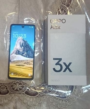 telfun satsi: Oppo A3x, 128 GB, Barmaq izi, İki sim kartlı, Face ID — 2