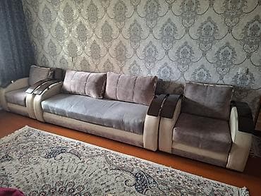Divan, 2 kreslo, Bazalı, Açılmayan