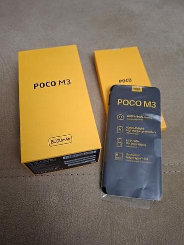 redmi niye 9: Poco M3, 128 GB, rəng - Qara, Barmaq izi — 1