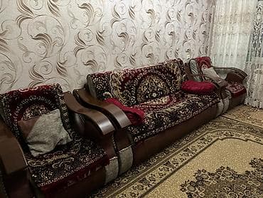 klasik divanlar: İşlənmiş, Klassik divan, 2 kreslo, Bazasız, Açılan — 1