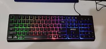 Modemlər və şəbəkə avadanlıqları: JEDEL CK106 Gaming klaviatura və siçan dəsti,tep tezedir mene hediyye — 8