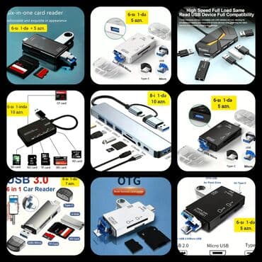 Çoxfunksiyalı KART OXUYUCU ADAPTERİ. SD, TF, CF kartları, eləcə də — 1
